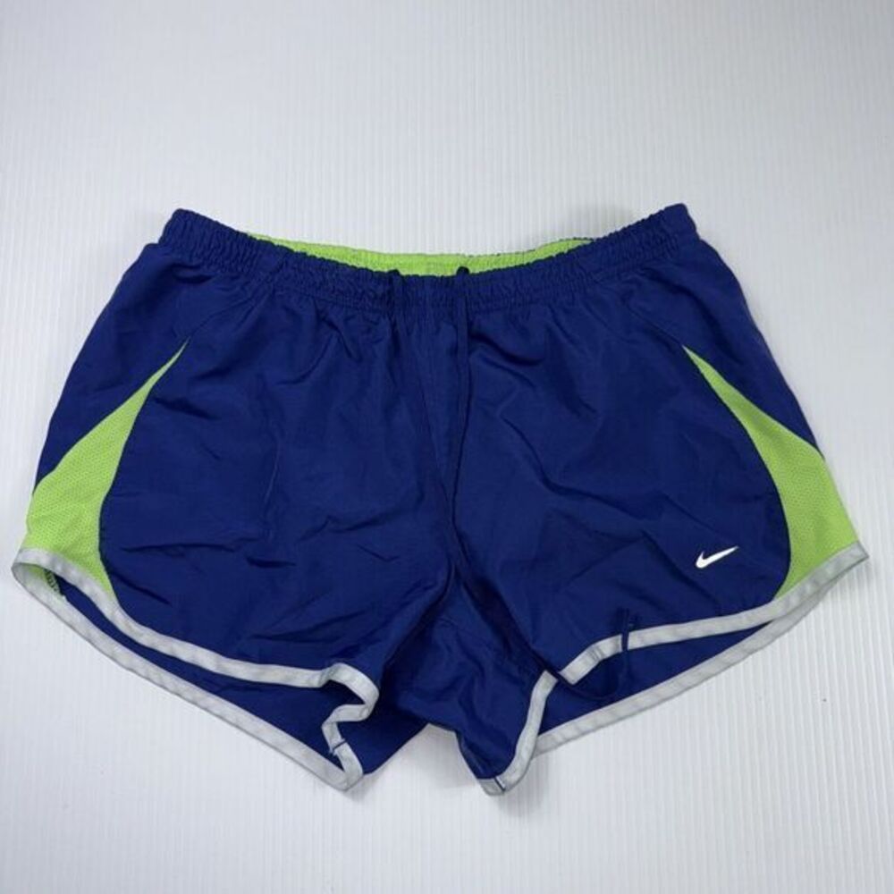 Nike Dri-Fit Running Athletic Women's Blue Green Shorts Size M